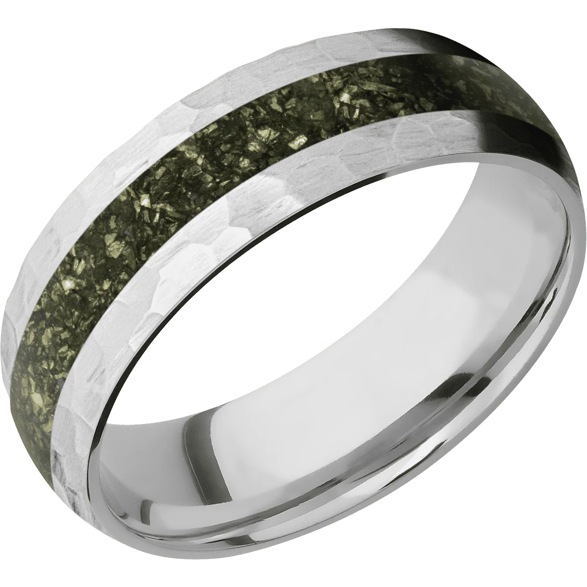 10K White Gold + Hammer Finish - Image 2