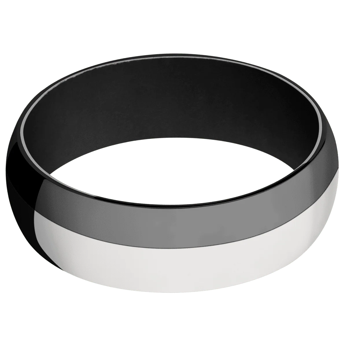 10K White Gold + Polish Finish + Black - Image 3