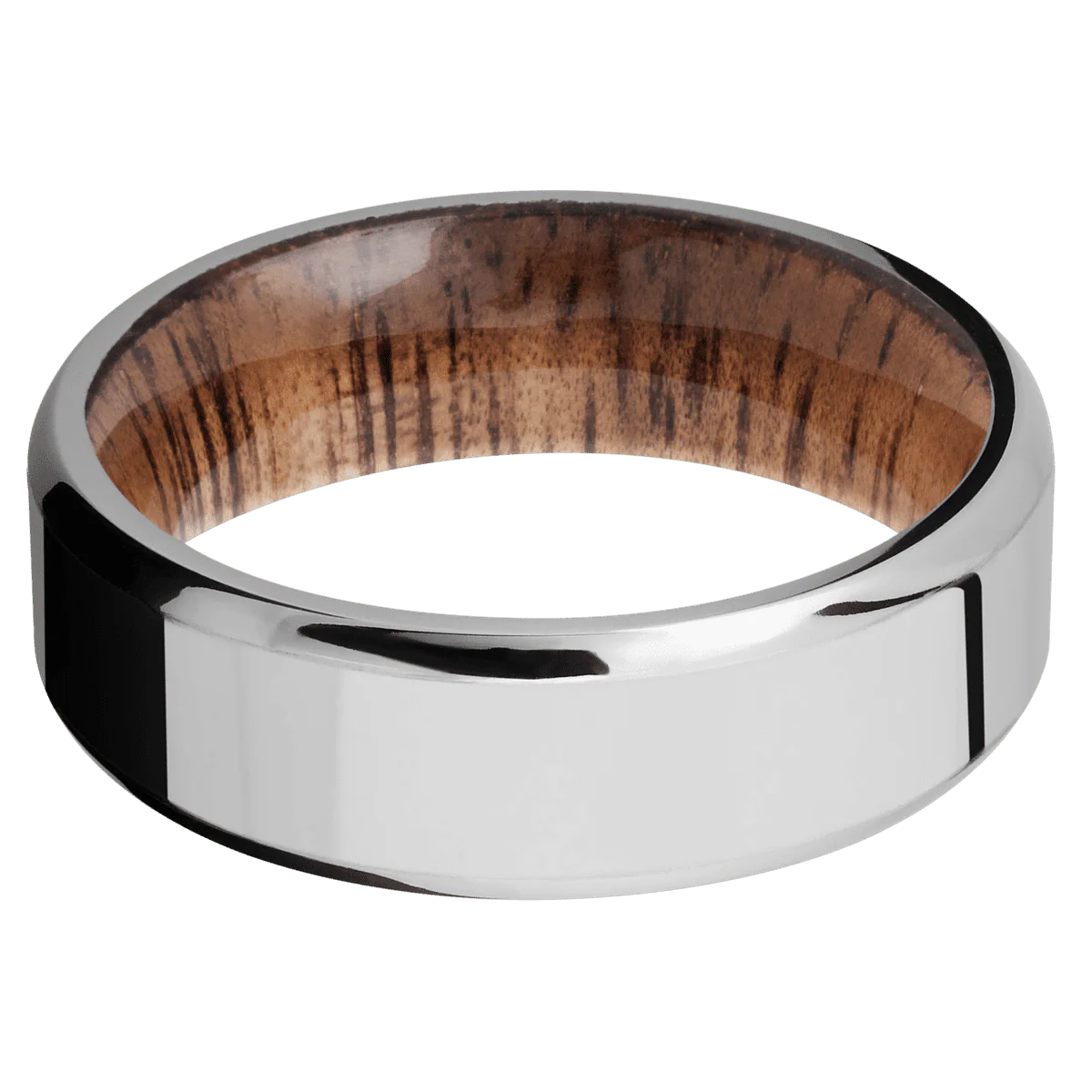 10K White Gold + Polish , Polish Finish + Koa - Image 3