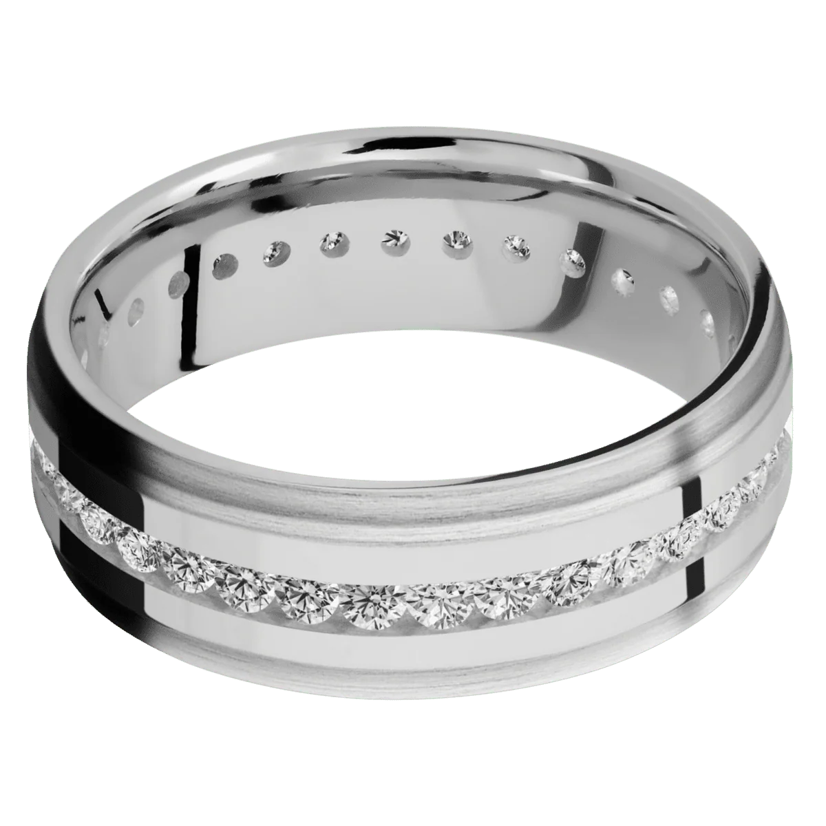 10K White Gold + Polish , Satin Finish - Image 3