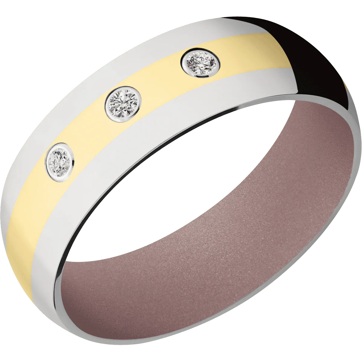 10K Yellow Gold + Polish Finish + Pink Champagne - Image 2