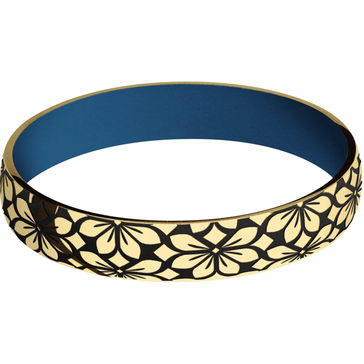 10K Yellow Gold + Polish Finish + Ridgeway Blue - Image 3