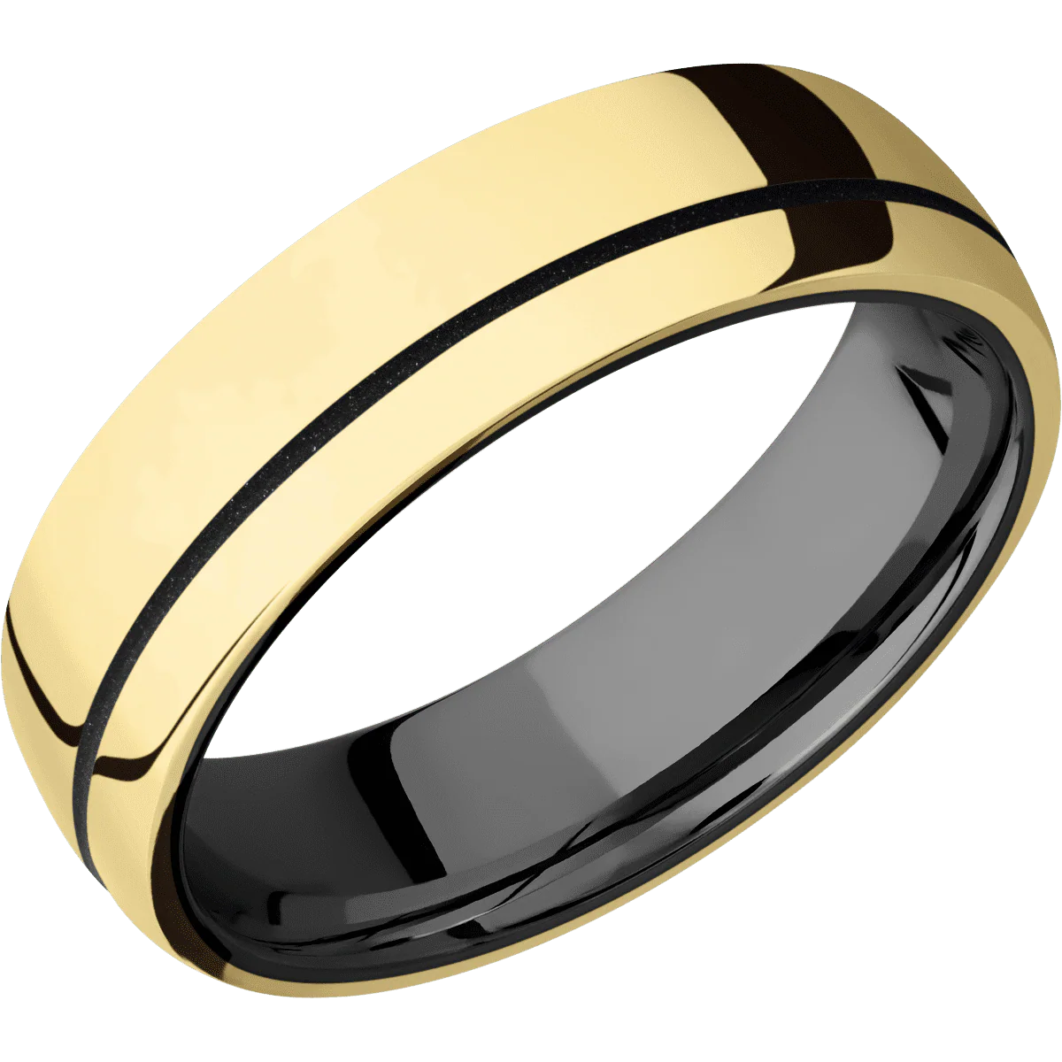 10K Yellow Gold + Polish , Polish Finish + Zirconium - Image 2