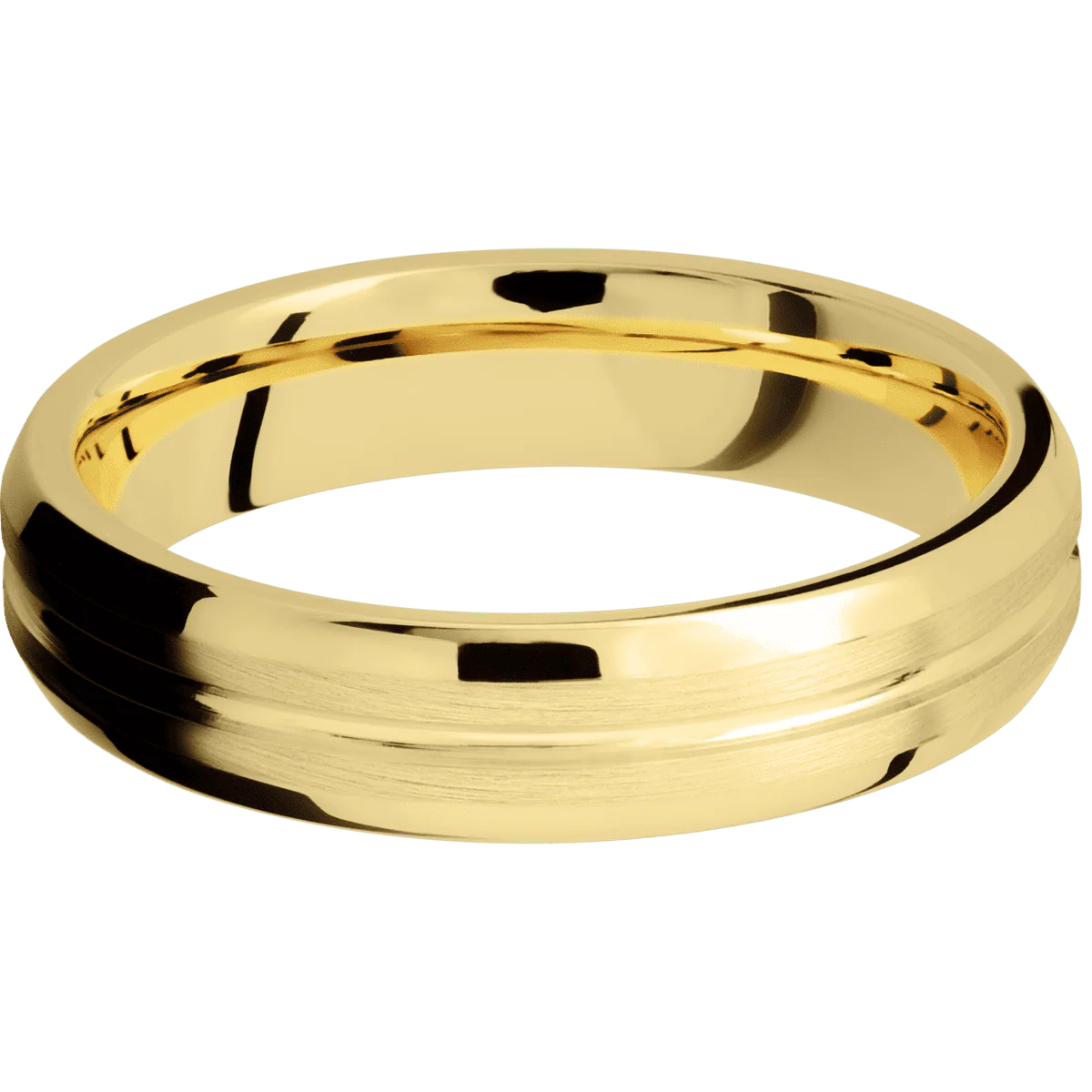10K Yellow Gold + Polish , Satin Finish - Image 3