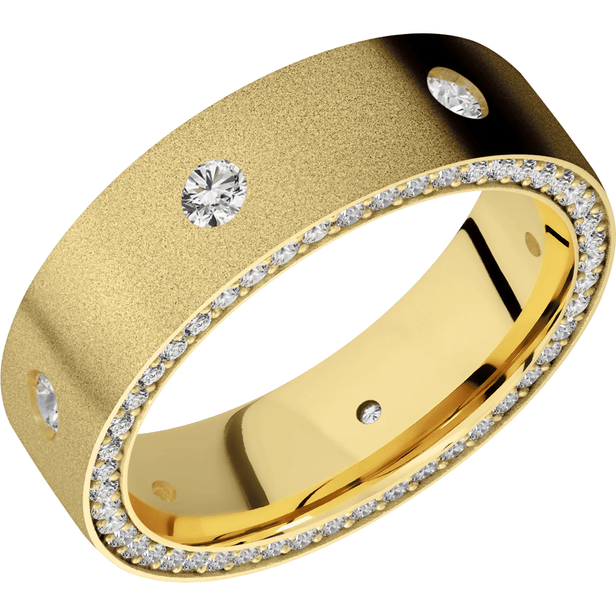 10K Yellow Gold + Sand Finish - Image 2