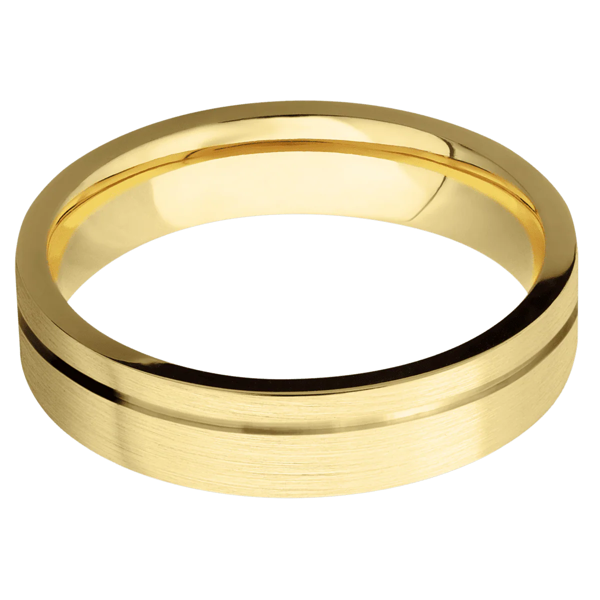 10K Yellow Gold + Satin , Satin Finish - Image 3