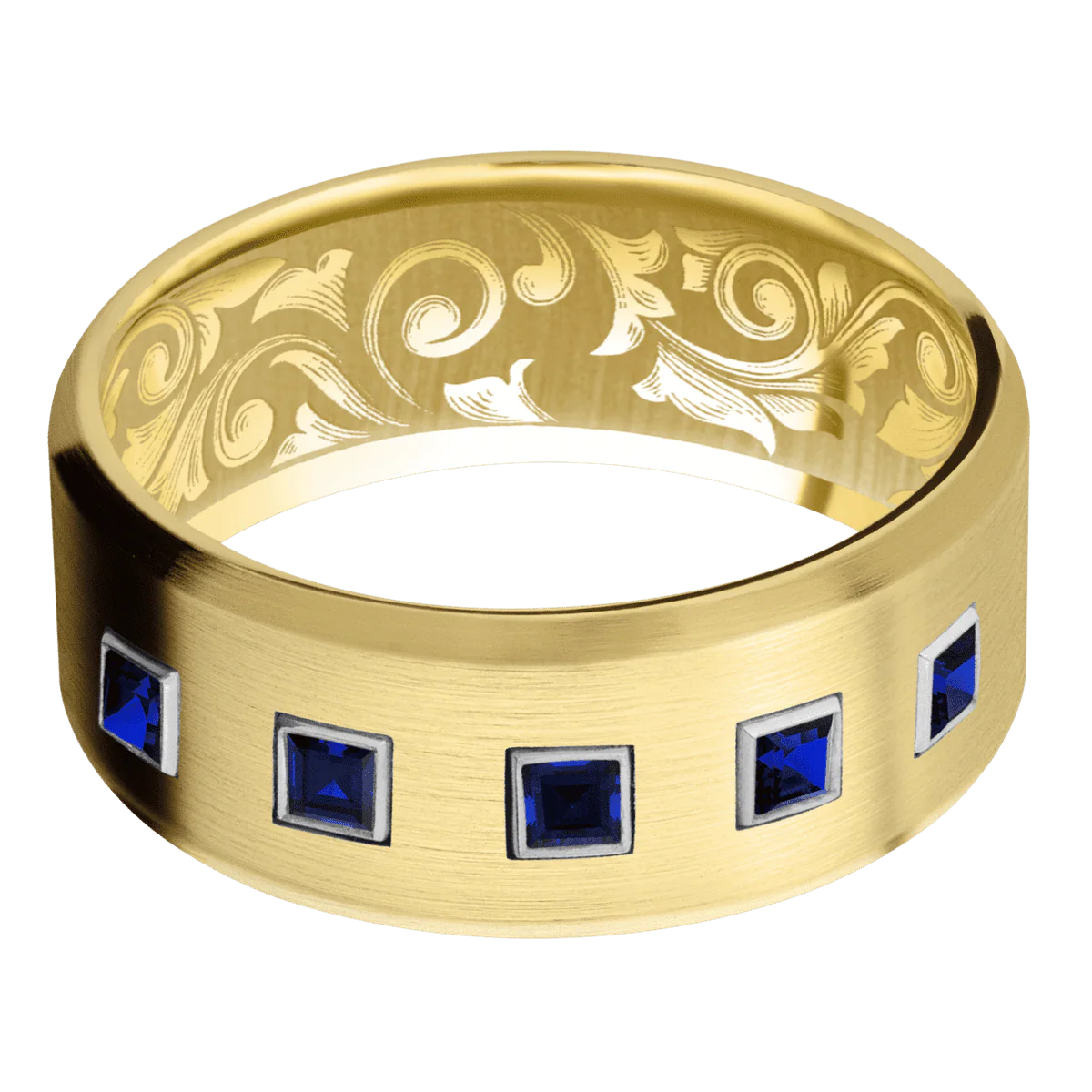 10K Yellow Gold + Satin , Satin Finish - Image 3