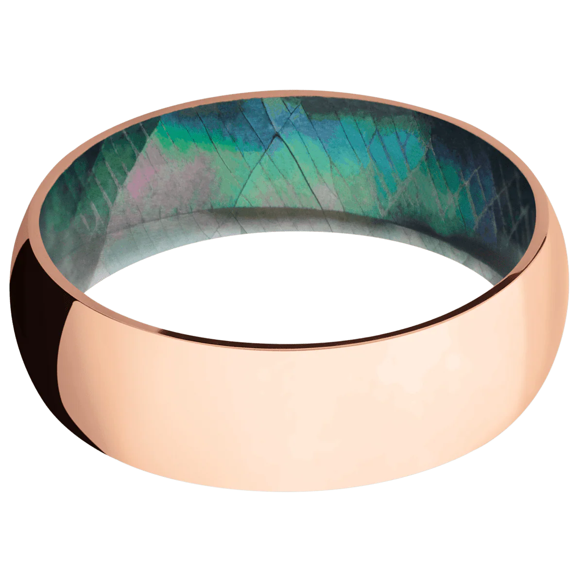 14K Rose Gold + Polish Finish + Black Mother of Pearl - Image 3