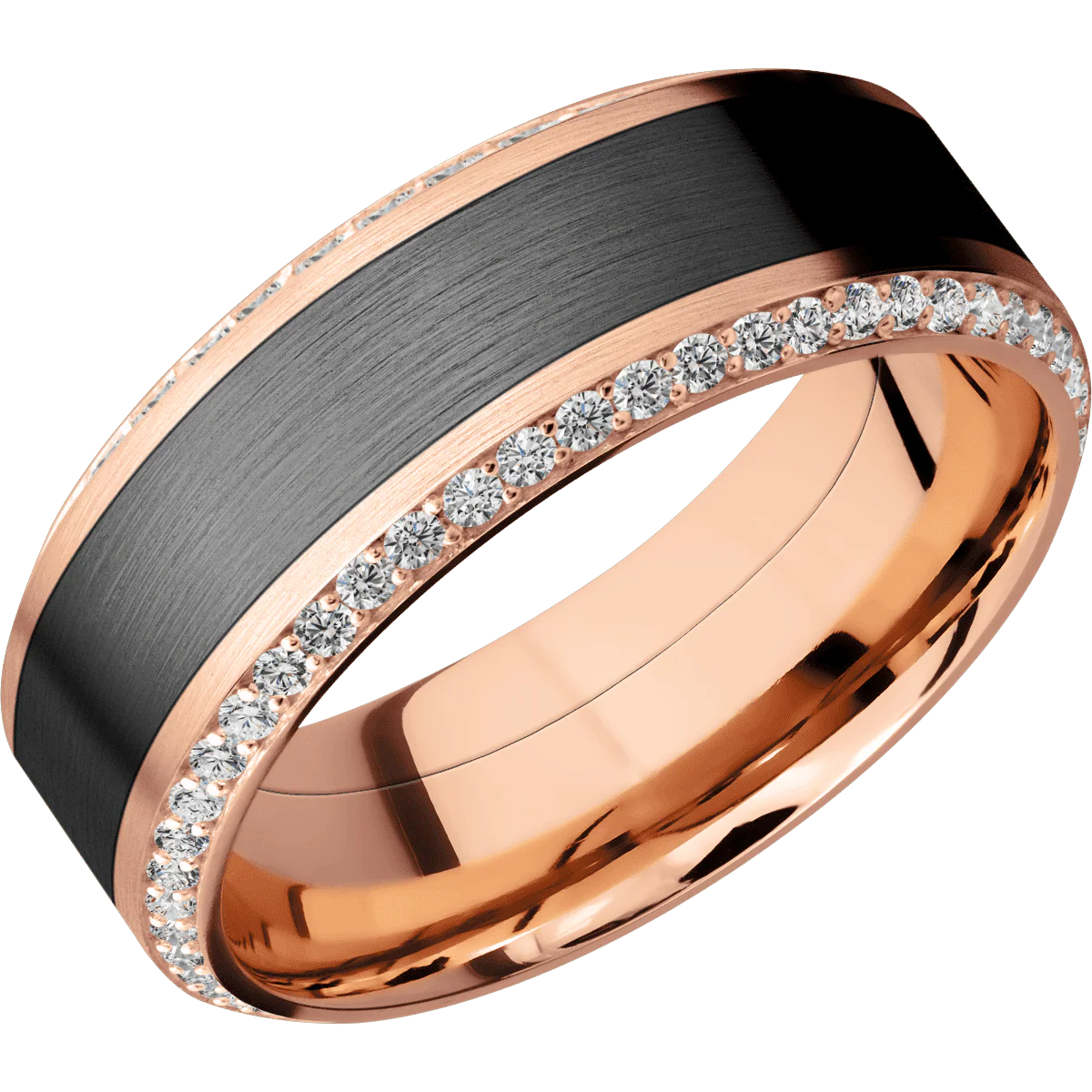 14K Rose Gold + Satin , Polish Finish - Image 2