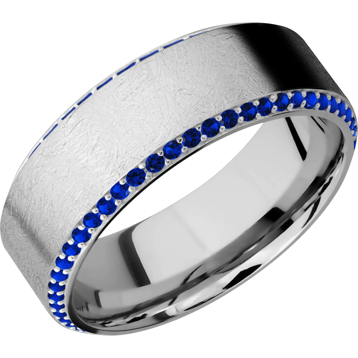 14K White Gold + Distressed , Polish Finish - Image 2