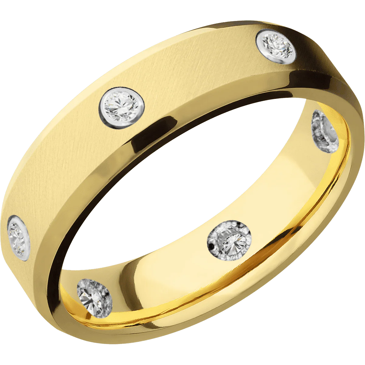 14K Yellow Gold + Anglesatin , Polish Finish - Image 2