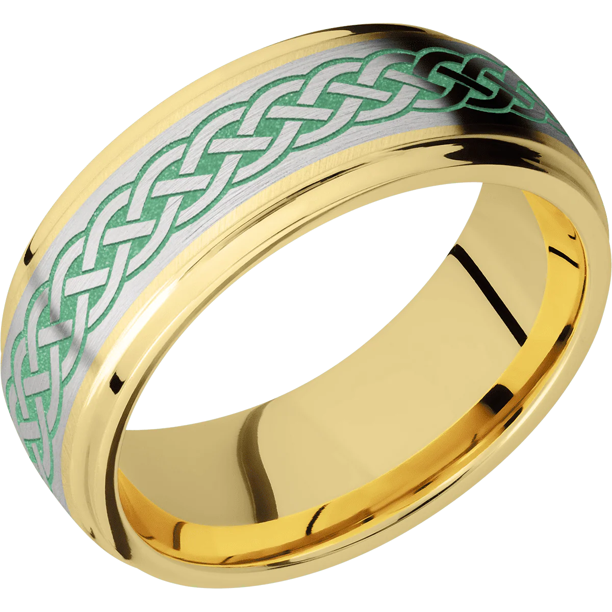 14K Yellow Gold + Anglesatin , Polish Finish - Image 2