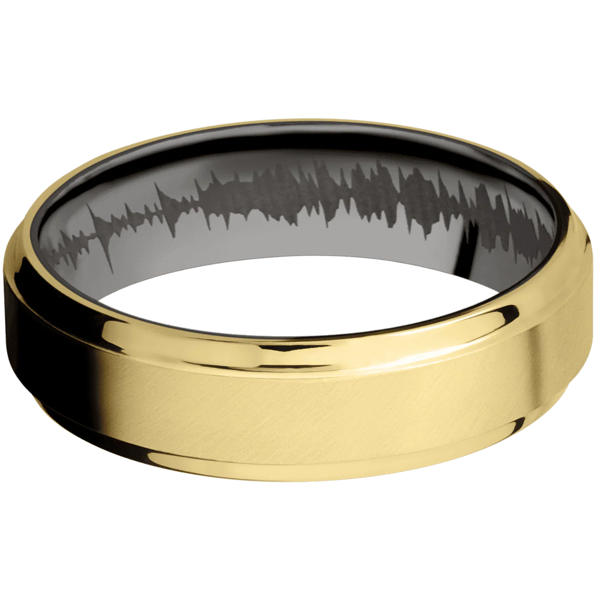 14K Yellow Gold + Anglesatin , Polish Finish + Tantalum Noir - Image 3