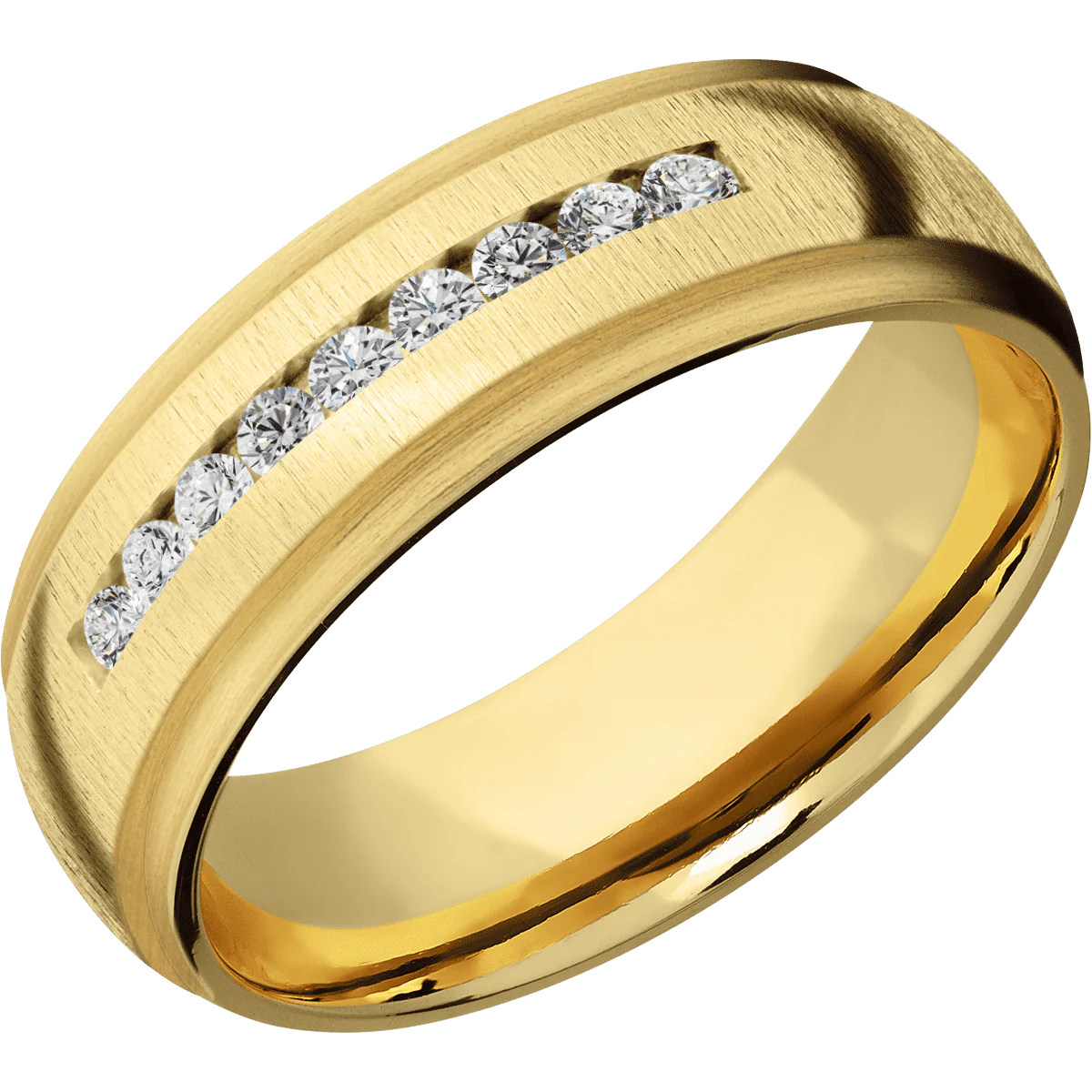 14K Yellow Gold + Crosssatin , Satin Finish - Image 2
