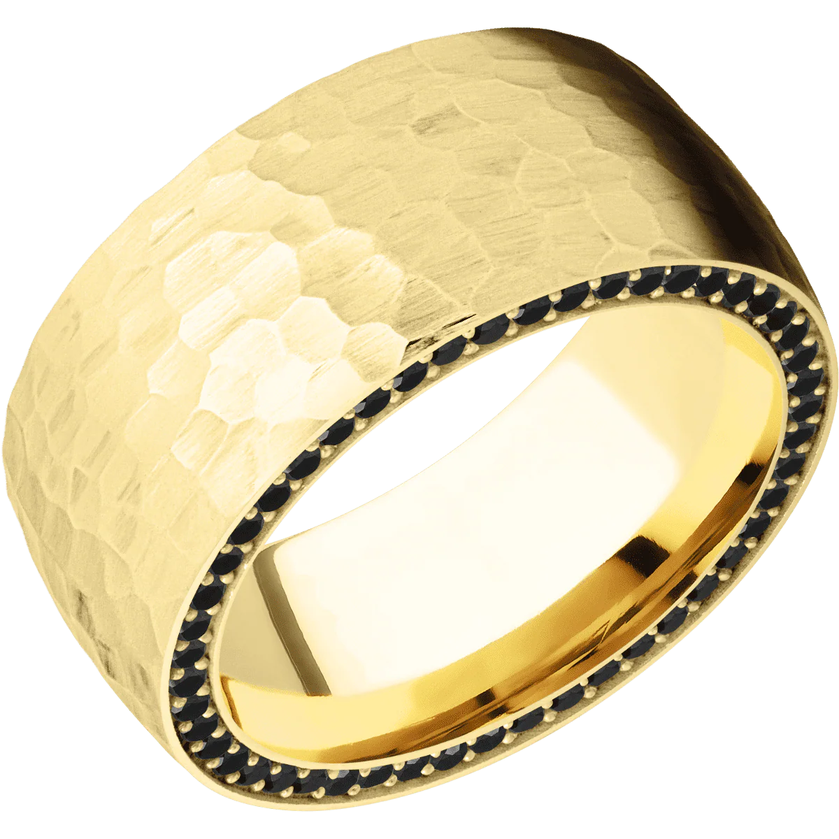 14K Yellow Gold + Hammer Finish - Image 2