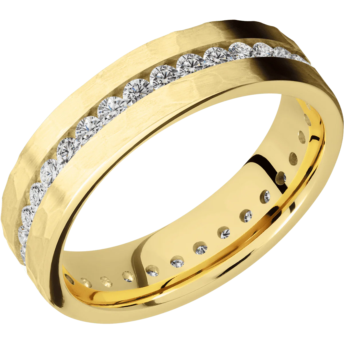 14K Yellow Gold + Hammer Finish - Image 2