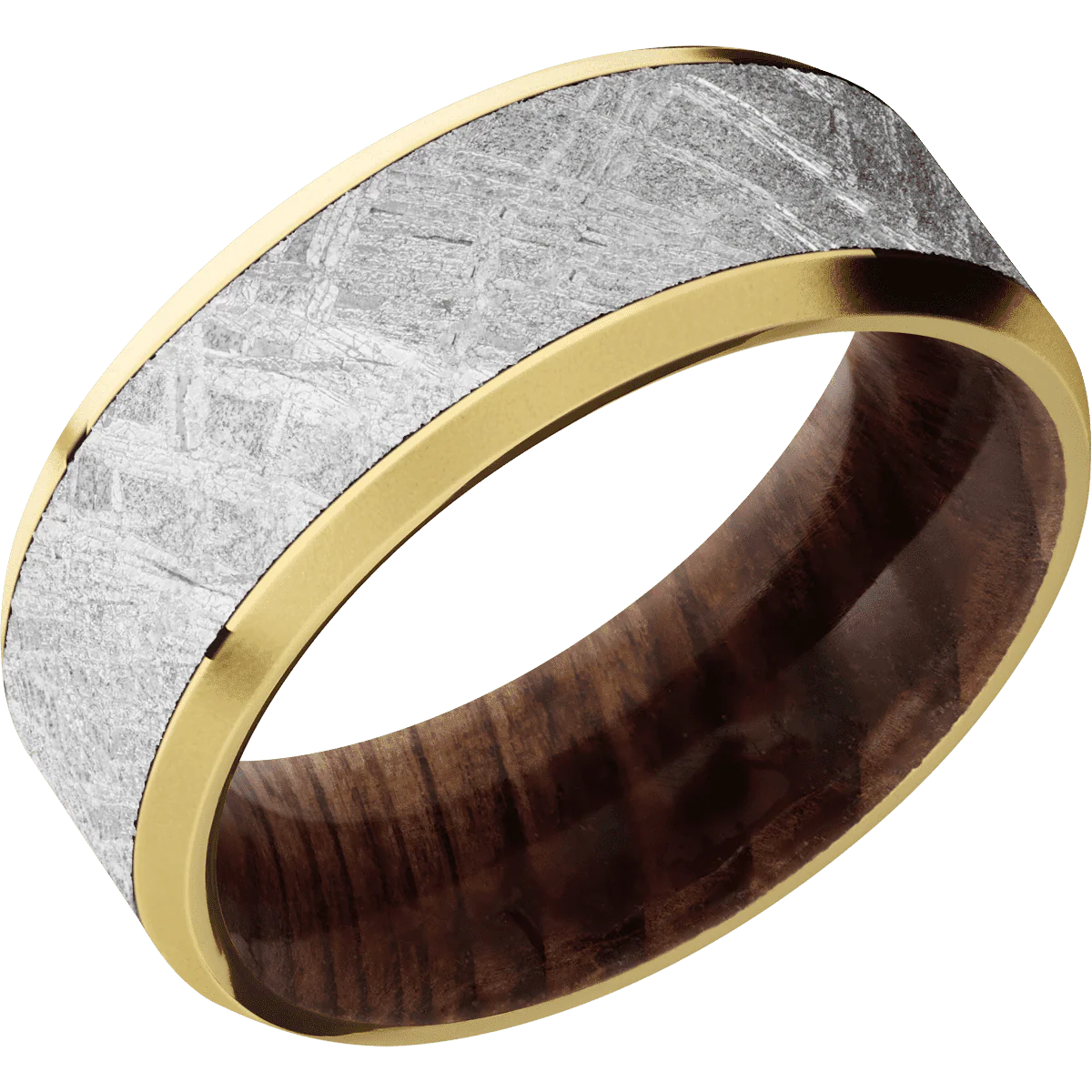 14K Yellow Gold + Polish , Bead Finish + Sequoia - Image 2