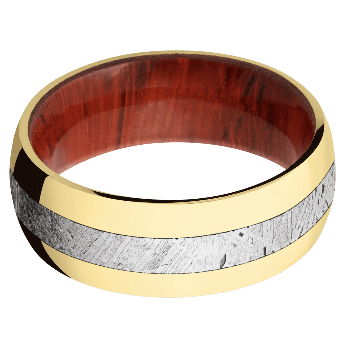 14K Yellow Gold + Polish Finish + Padauk - Image 3