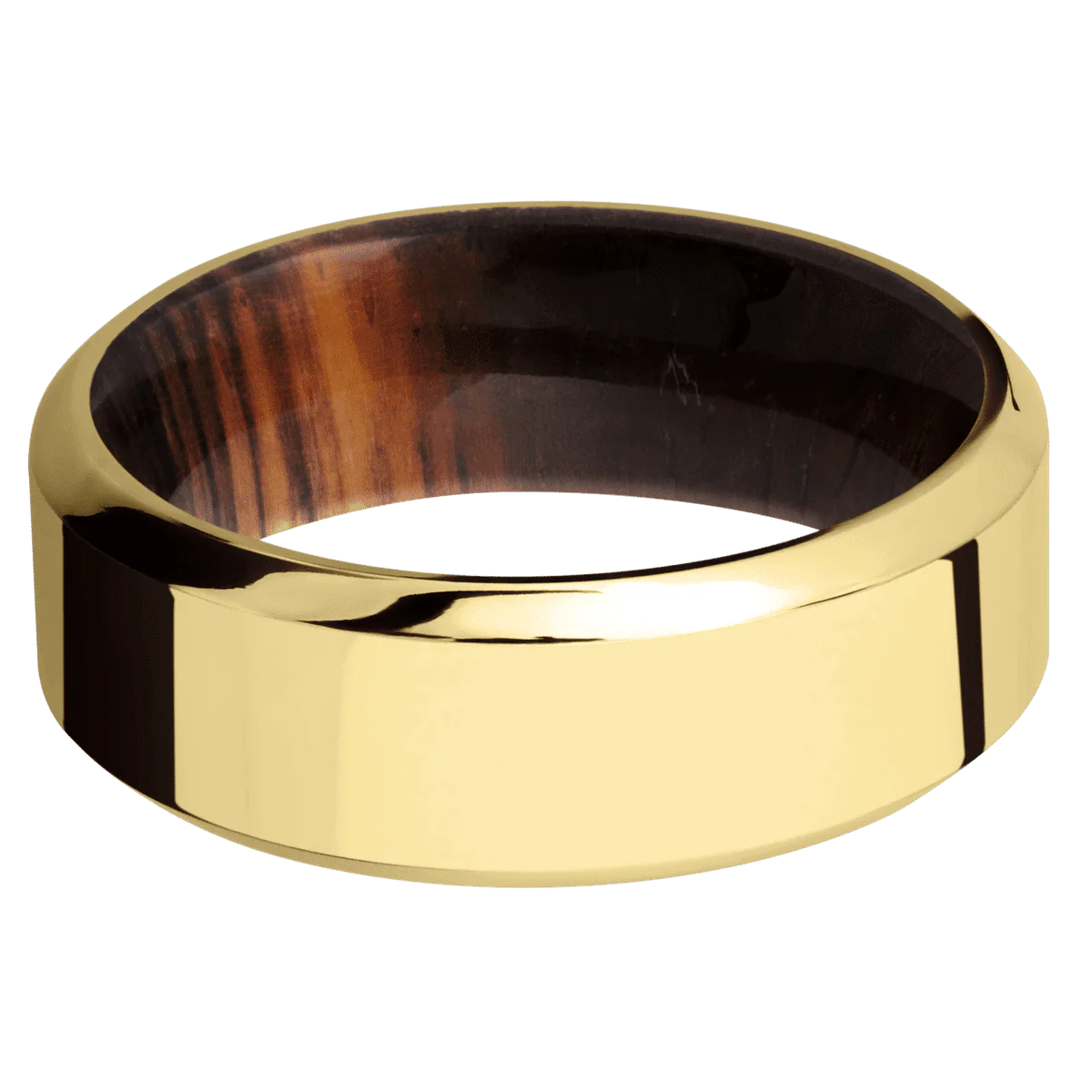 14K Yellow Gold + Polish , Polish Finish + Cocobolo - Image 3