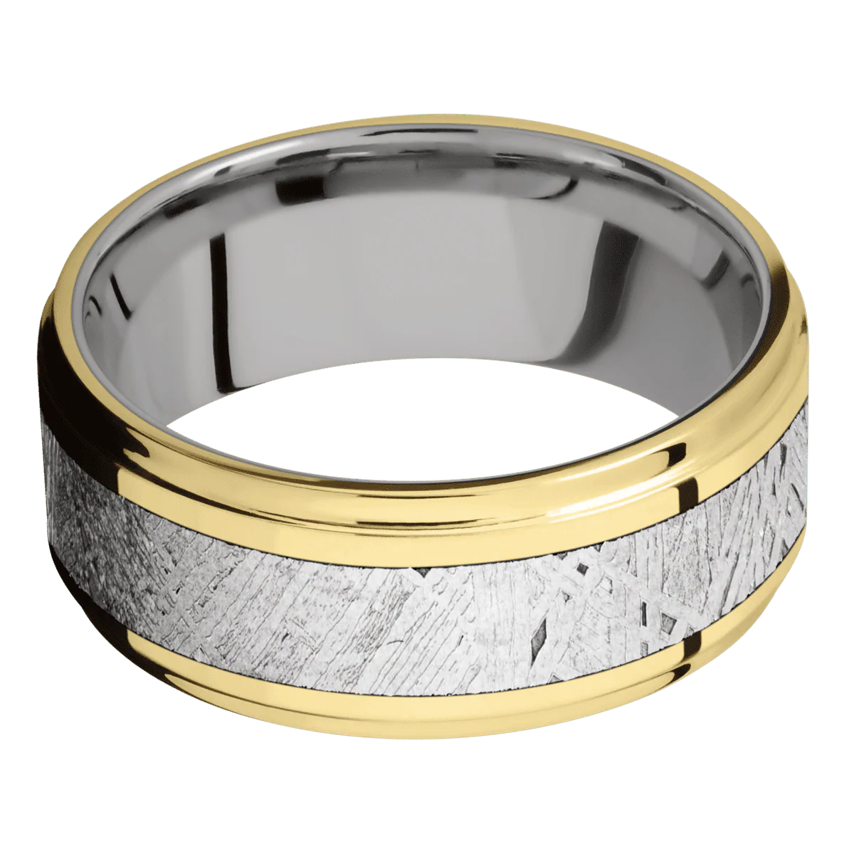 14K Yellow Gold + Polish , Polish Finish + Titanium - Image 3