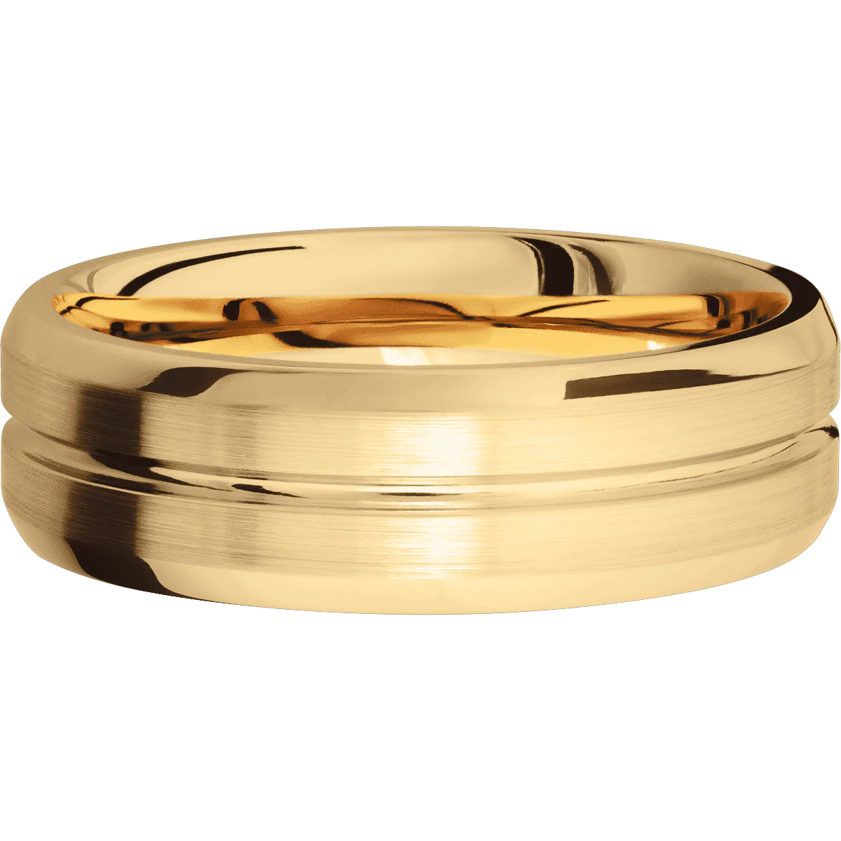 14K Yellow Gold + Polish , Satin Finish - Image 3