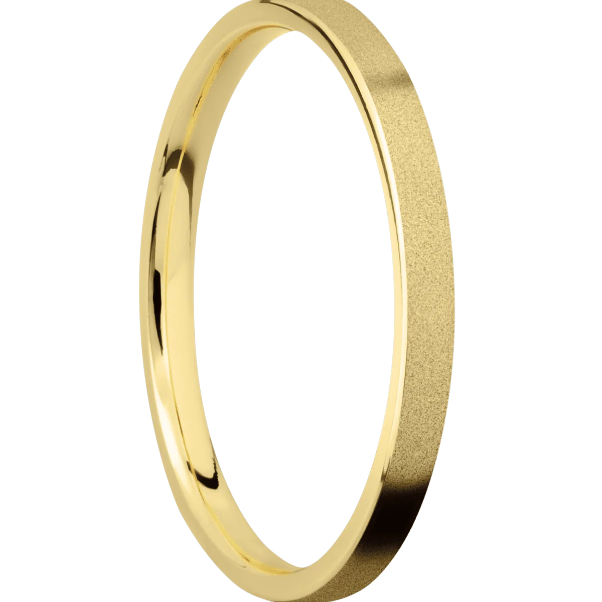 14K Yellow Gold + Sand Finish