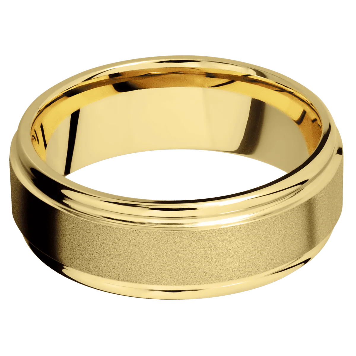 14K Yellow Gold + Sand , Polish Finish - Image 3
