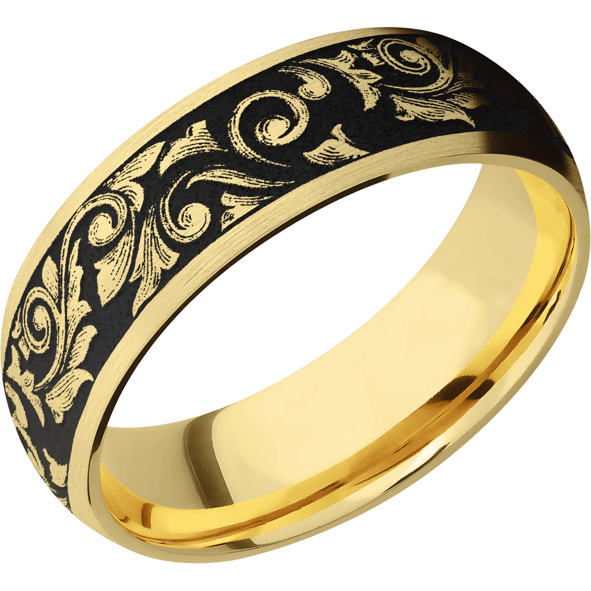 14K Yellow Gold + Satin Finish - Image 2