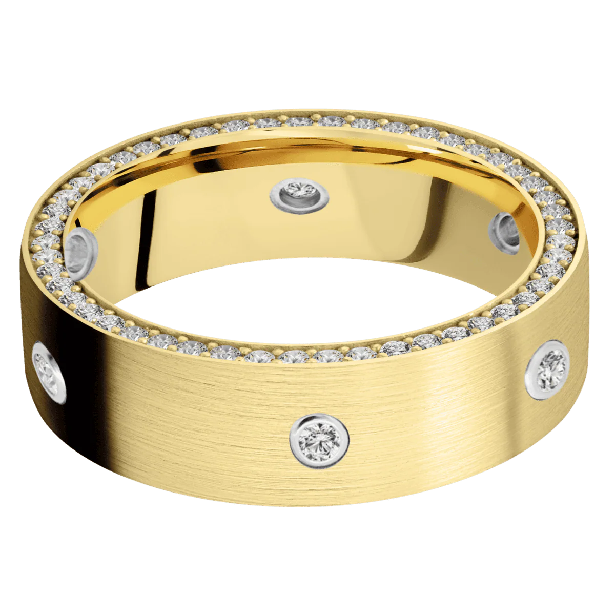 14K Yellow Gold + Satin Finish - Image 3