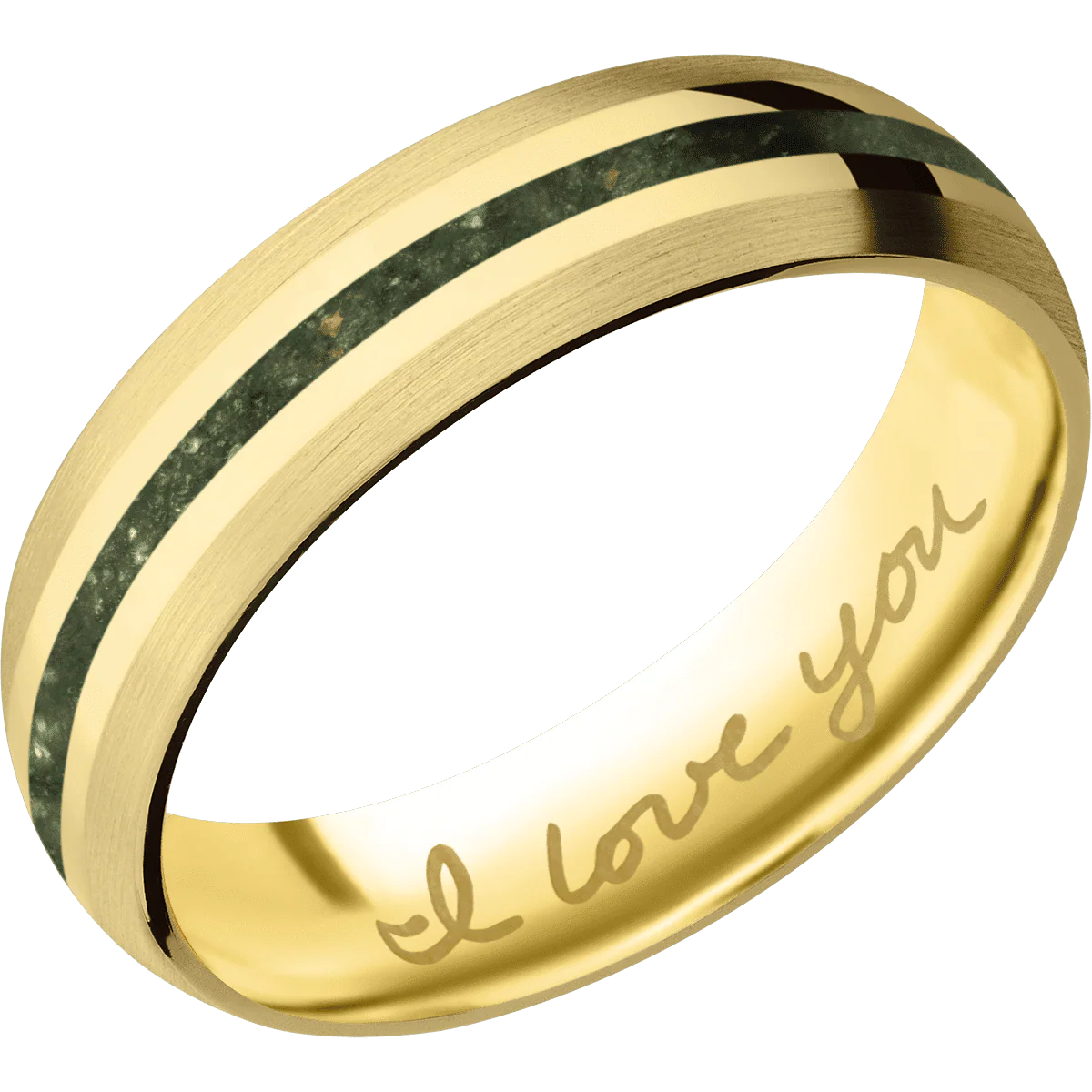 14K Yellow Gold + Satin Finish - Image 2
