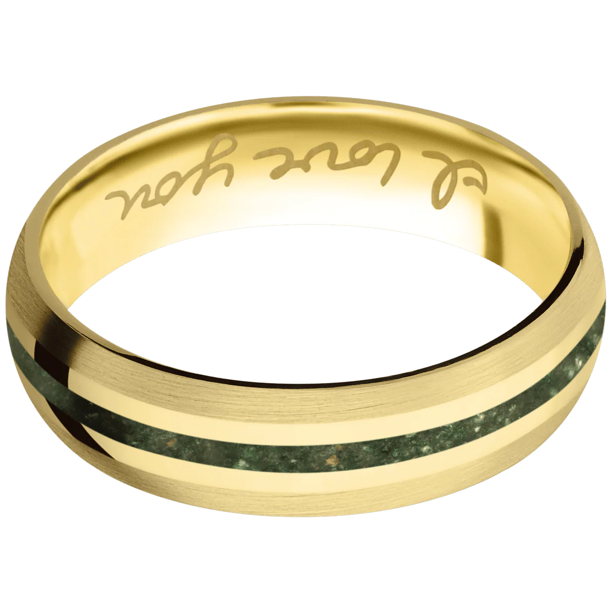 14K Yellow Gold + Satin Finish - Image 3