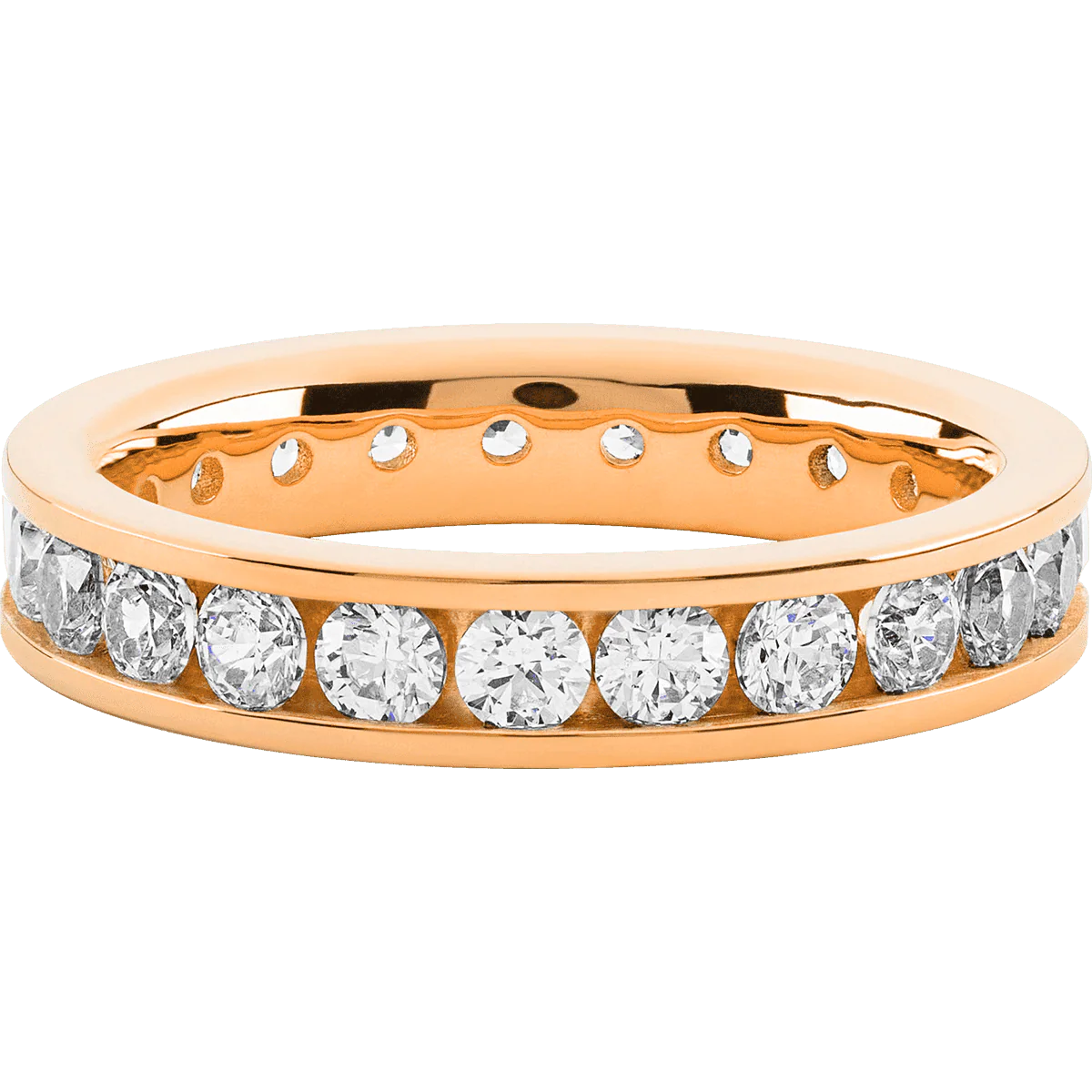 18K Rose Gold band with 23 Round Lab Grown Diamond having TCW-1.61 - Image 2