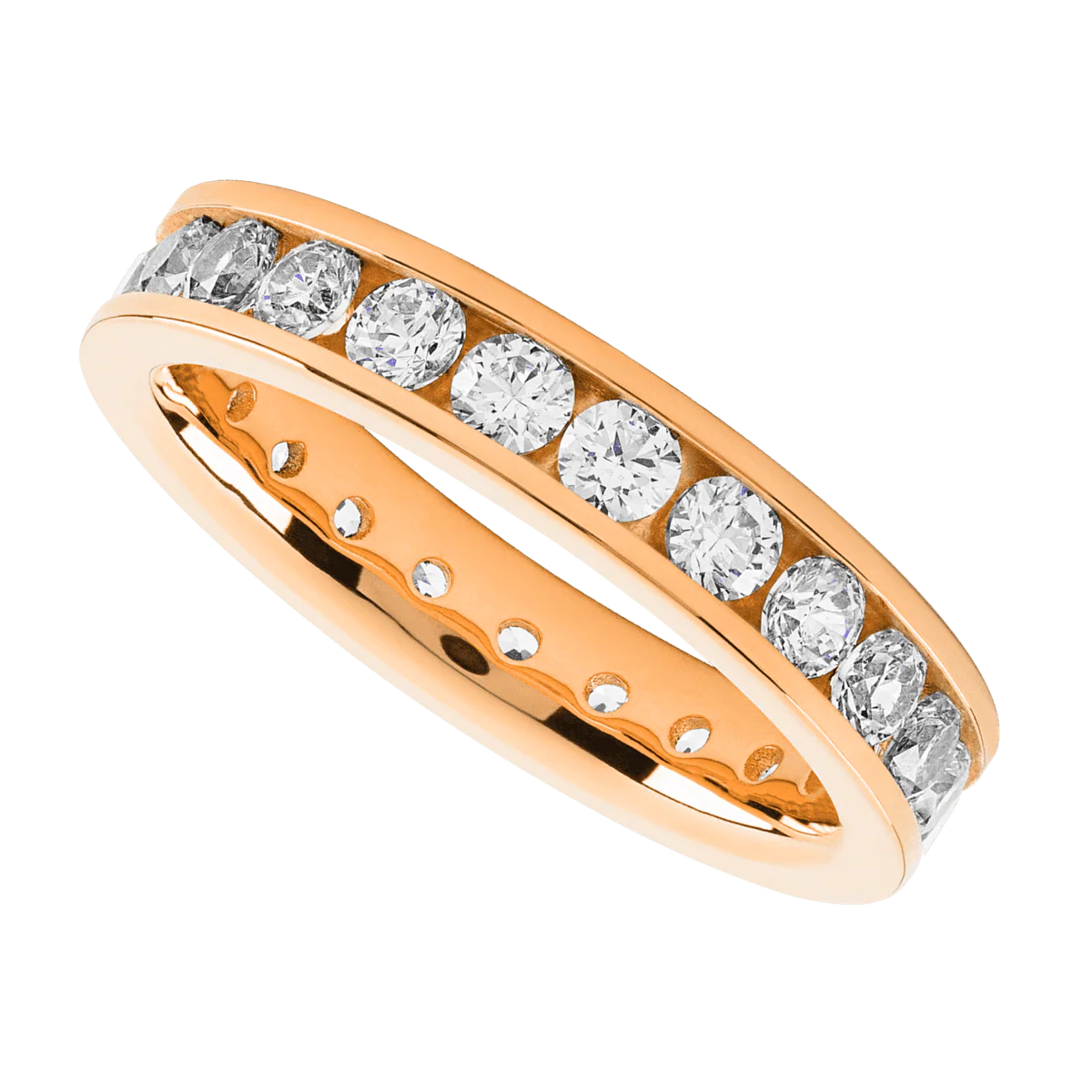 18K Rose Gold band with 23 Round Lab Grown Diamond having TCW-1.61 - Image 3