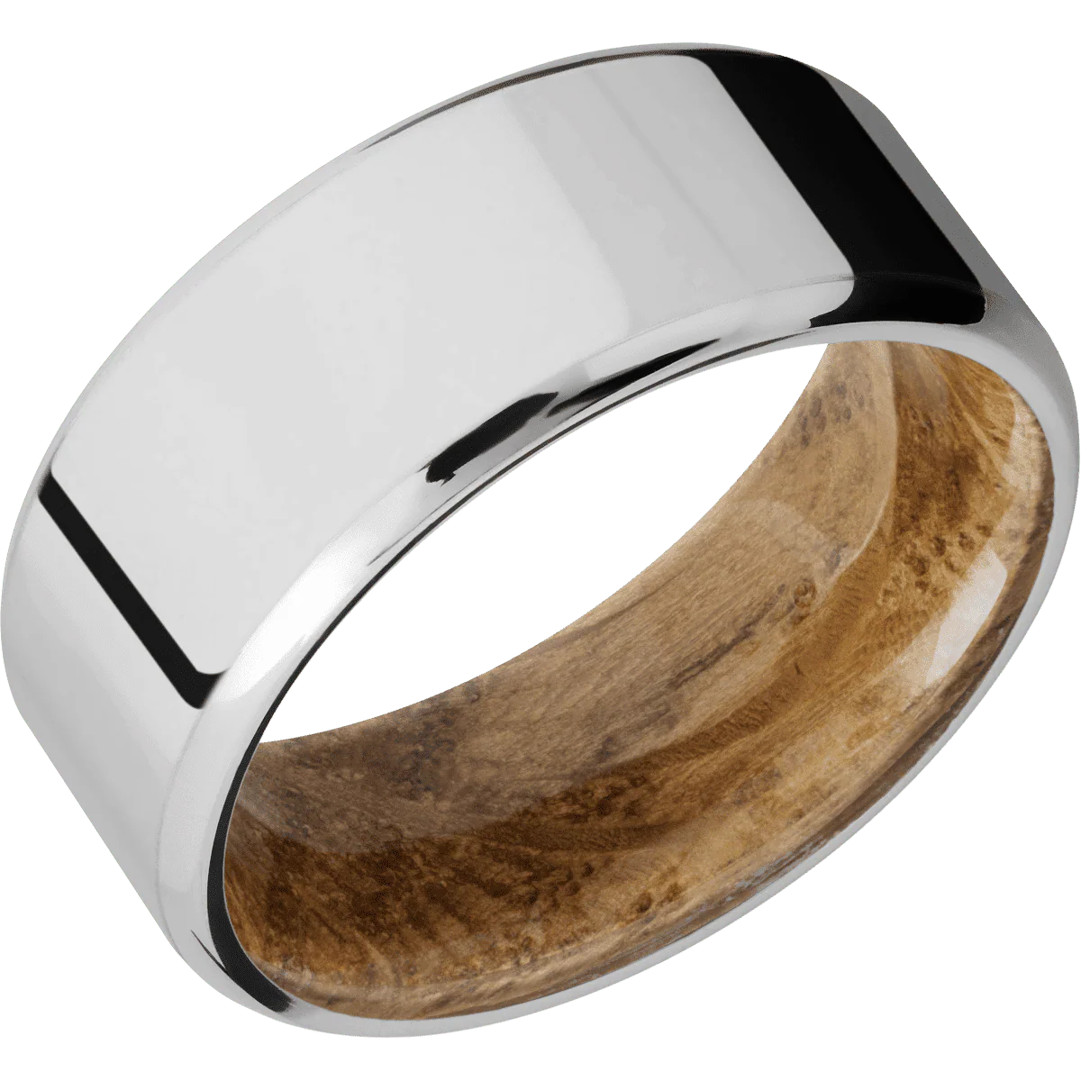 18K White Gold + Polish , Polish Finish + Whiskey Barrel - Image 2