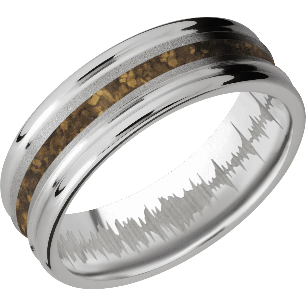 18K White Gold + Sand , Polish Finish - Image 2