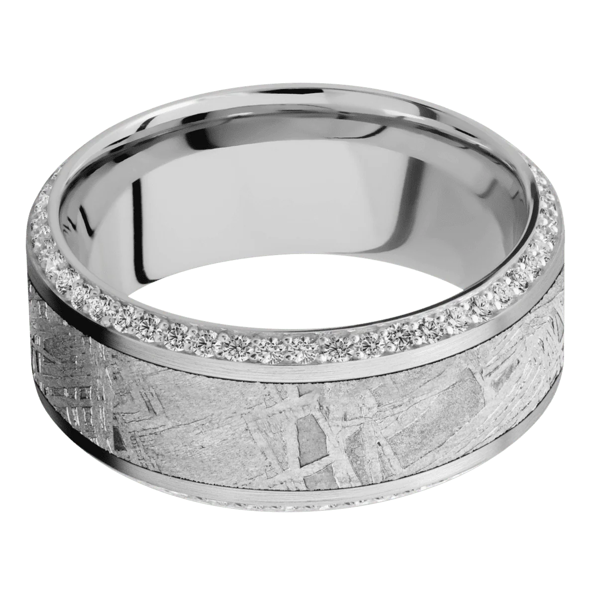 18K White Gold + Satin , Polish Finish - Image 3