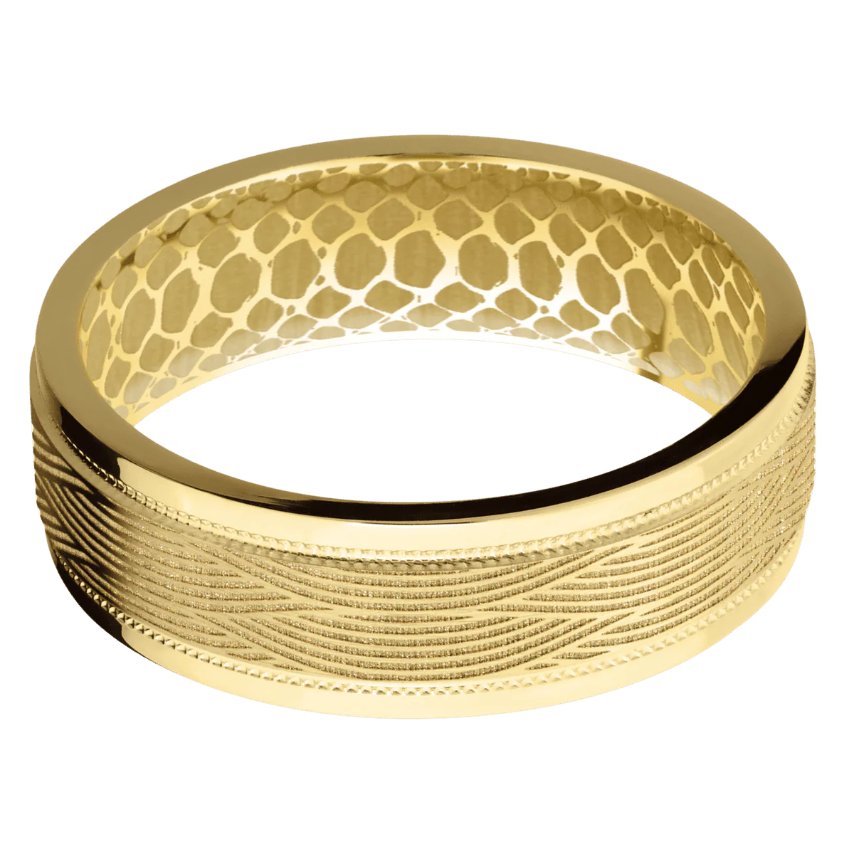 22K Yellow Gold + Satin , Polish Finish - Image 3