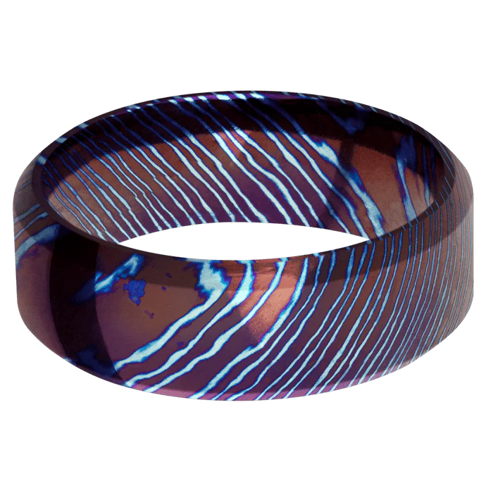 8mm wide High Bevel Kuro-Ti Ring with Polish Kuro-Ti Finish - Image 3