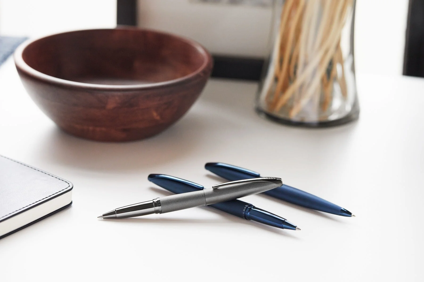 ATX® Sandblasted Dark Blue Ballpoint Pen - Image 5