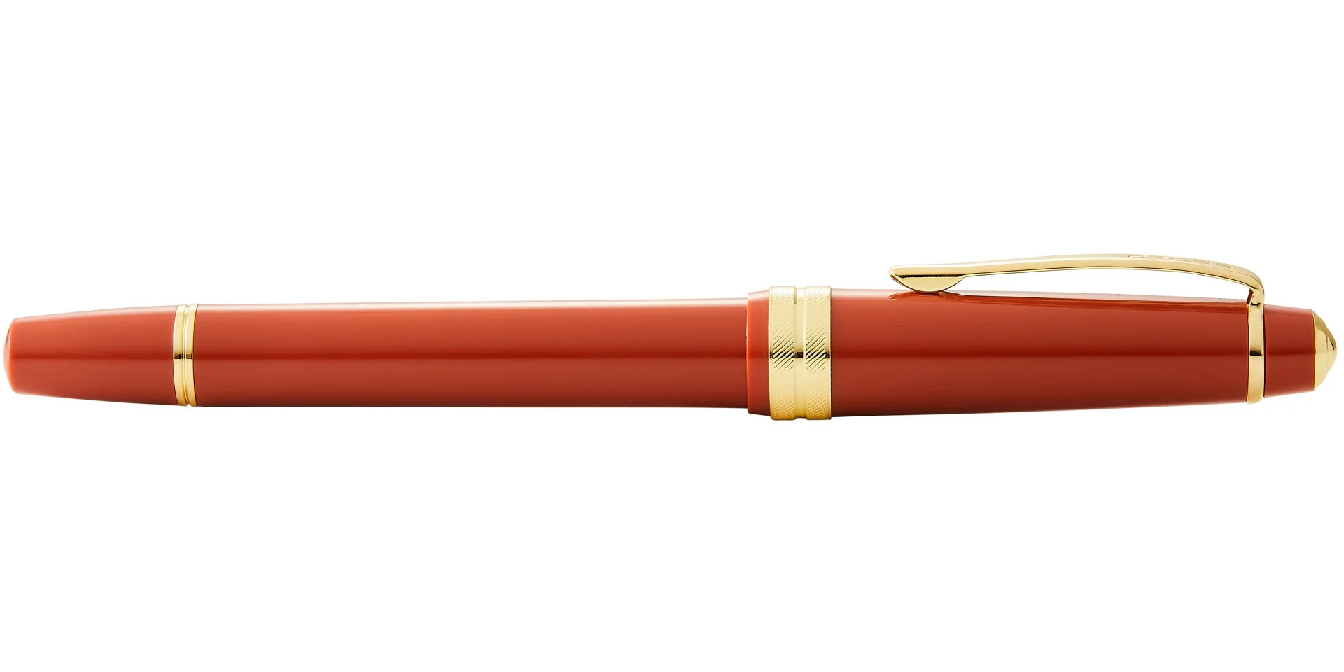 Bailey Light™ Polished Amber Resin and Gold Tone Fine Nib Fountain Pen - Image 6