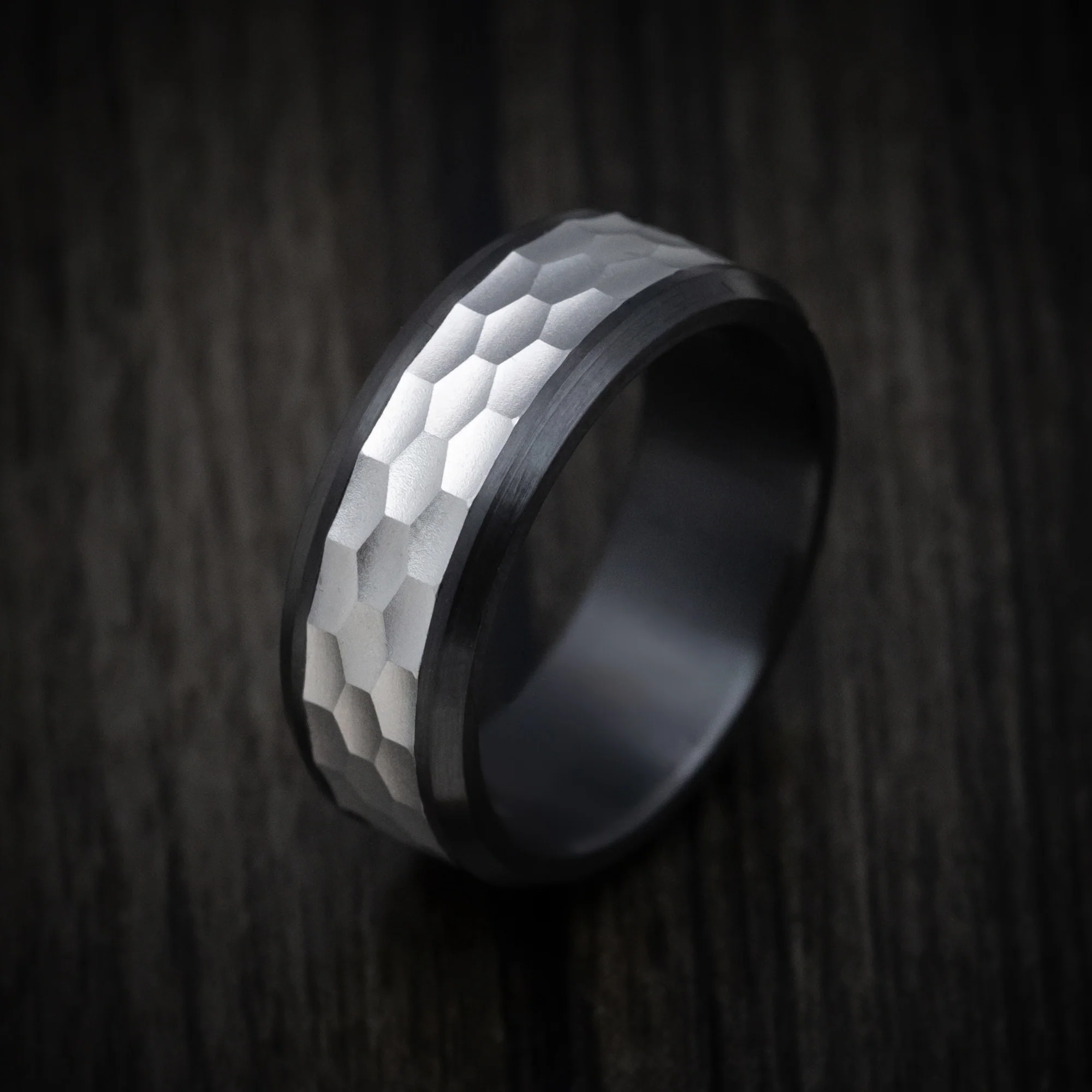 Black Titanium and 14K Gold Men's Ring - Image 3