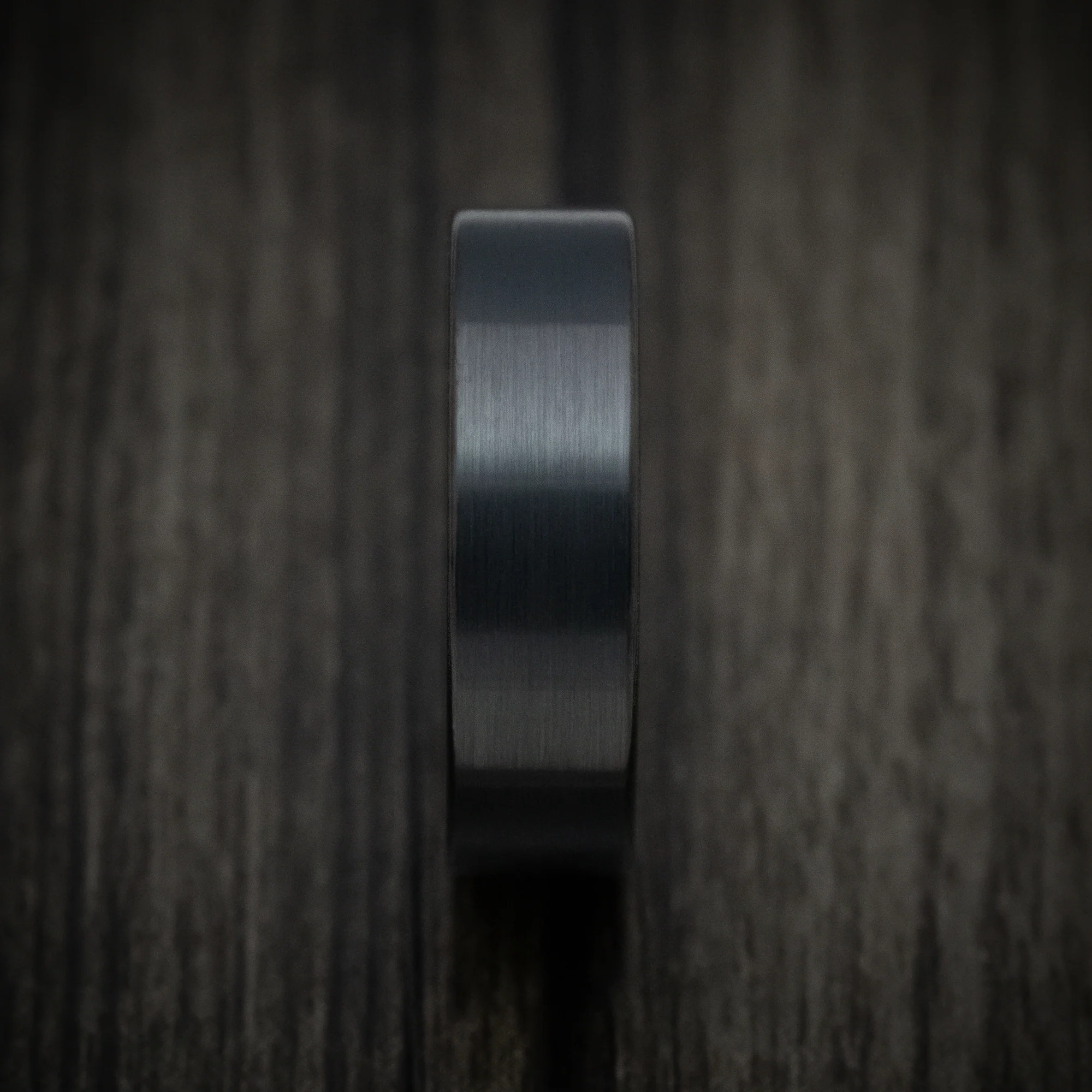 Black Tungsten Men's Ring with Satin Finish - Image 3