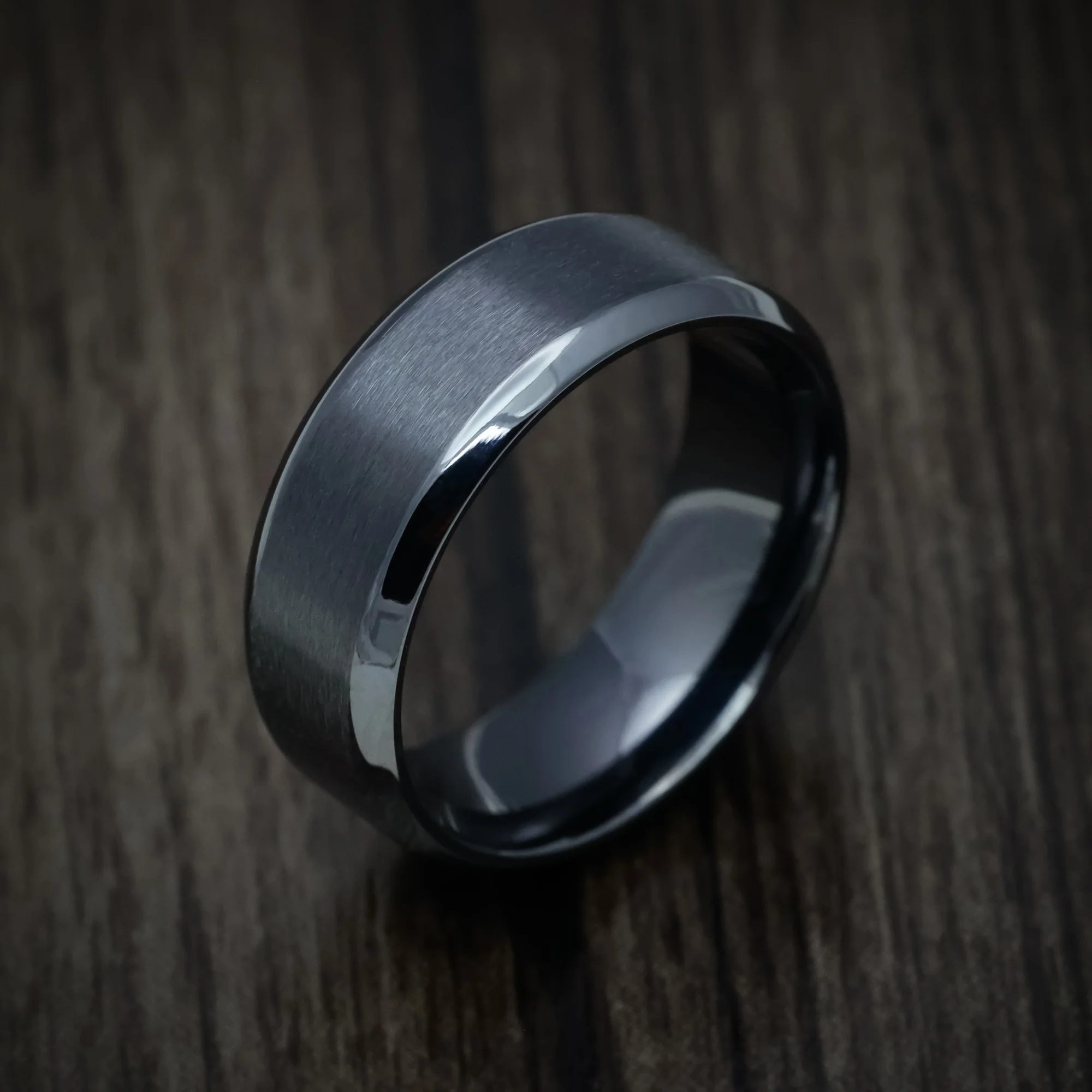Black Zirconium Men's Starter Ring - Ready to Ship - Image 3