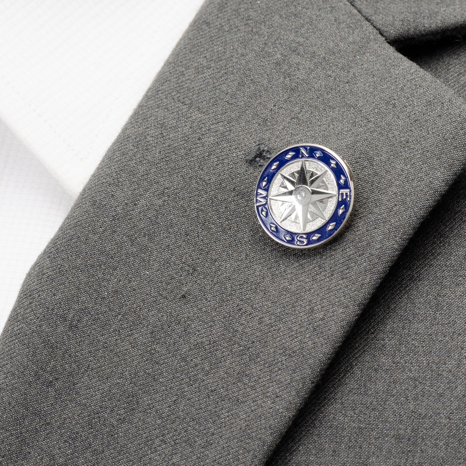 Blue Compass Lapel Pin - Image 4