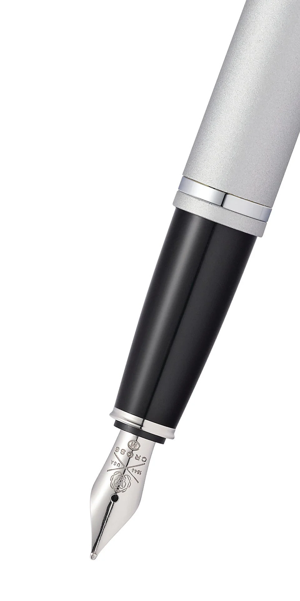 Calais™ Satin Chrome Stainless Steel Medium Nib Fountain Pen - Image 2