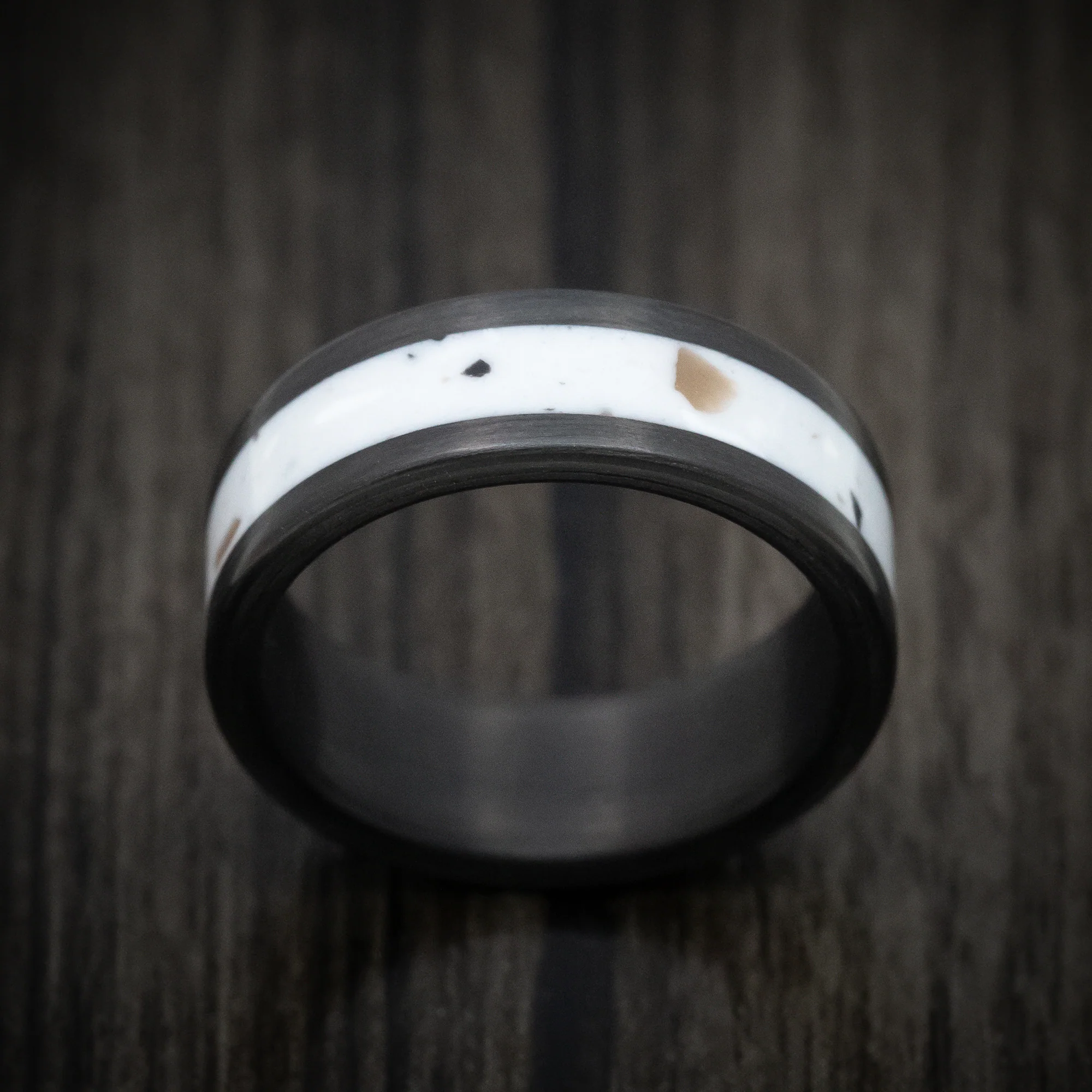 Carbon Fiber and Venetian Composite Men's Ring - Image 2