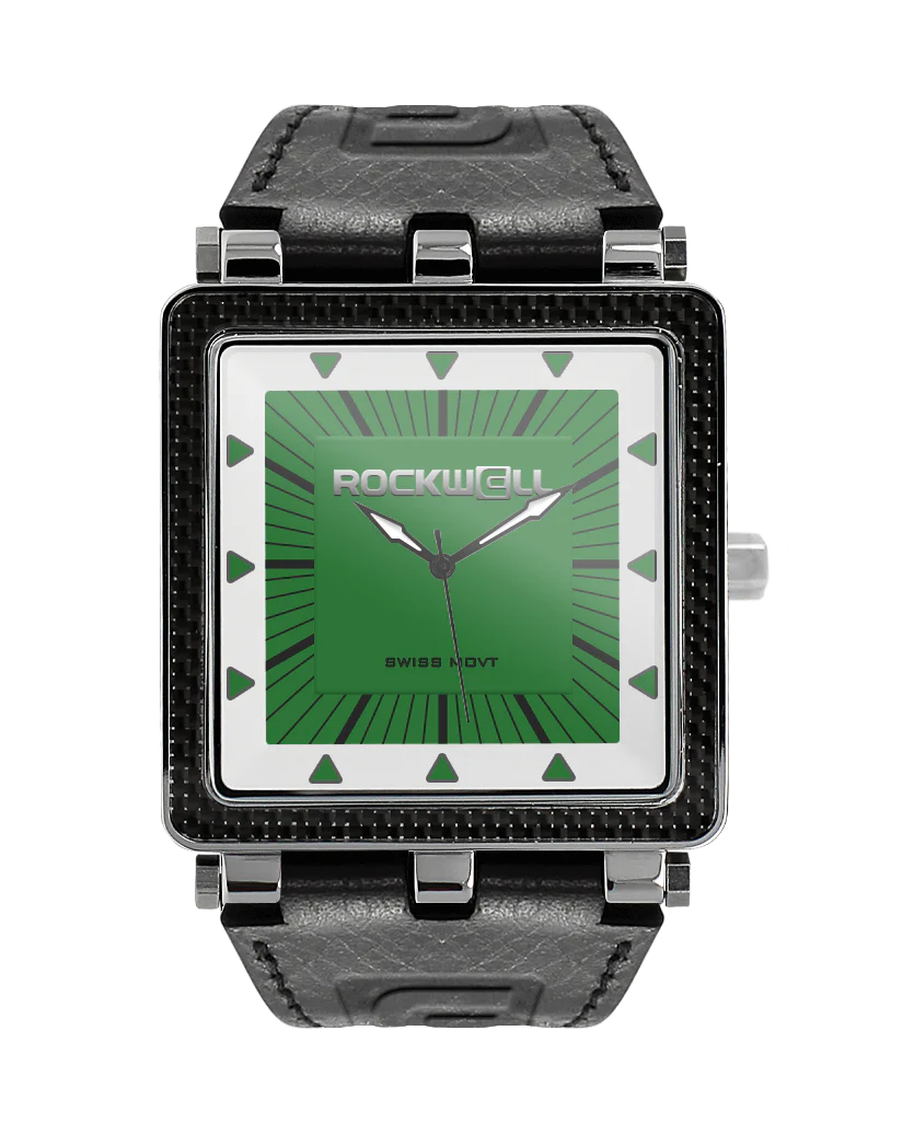 CF Leather (Black/Green) Watch