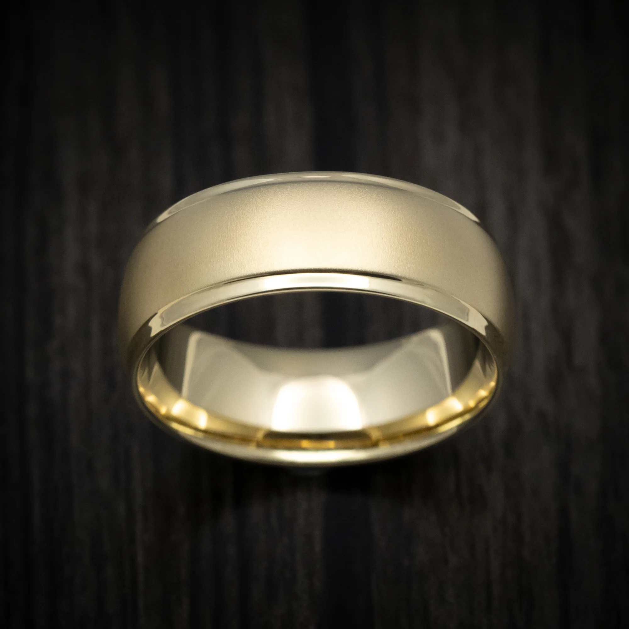 Classic Gold 8mm Wide Wedding Men's Band - Image 2