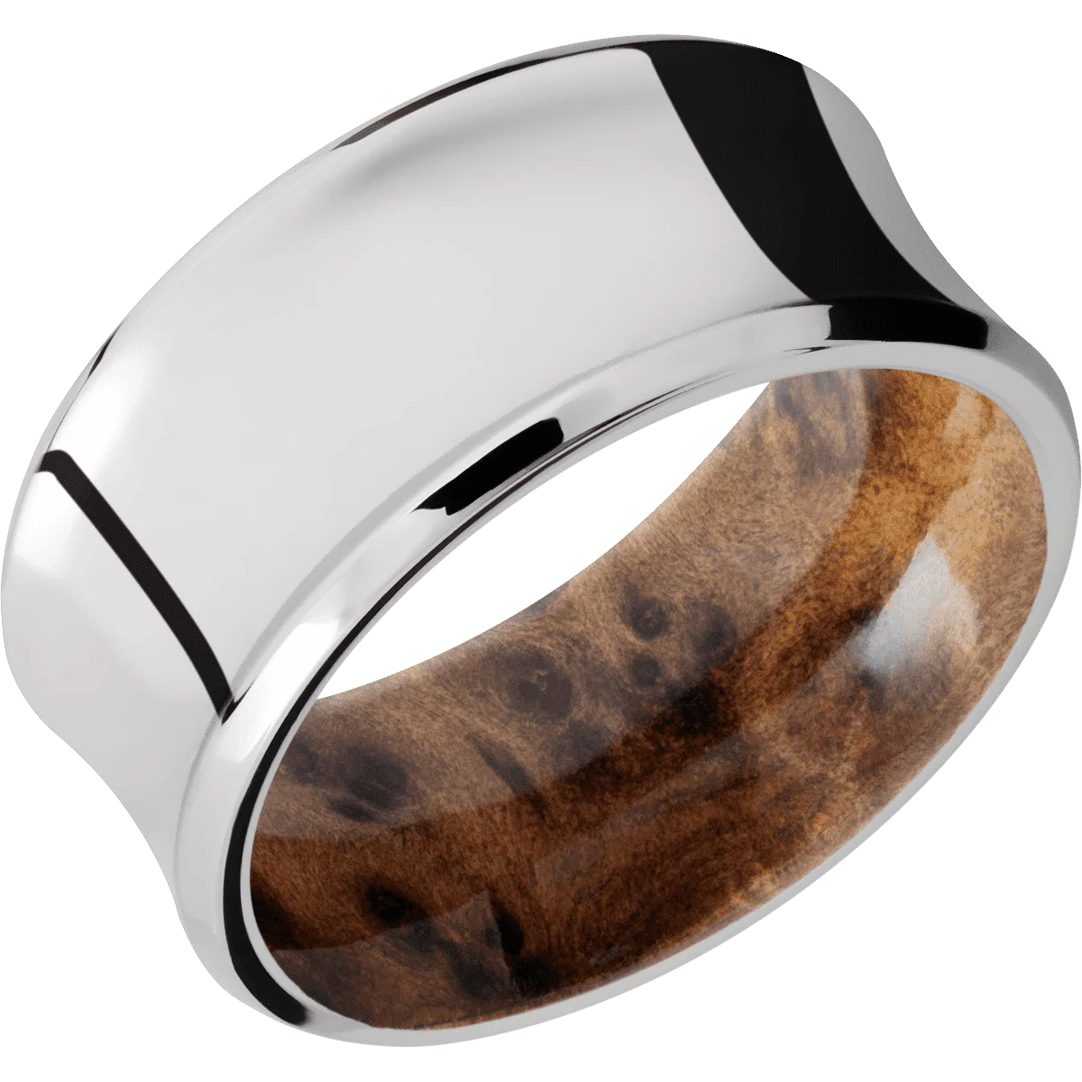 Cobalt Chrome + Polish , Polish Finish + Thuya Burl - Image 2