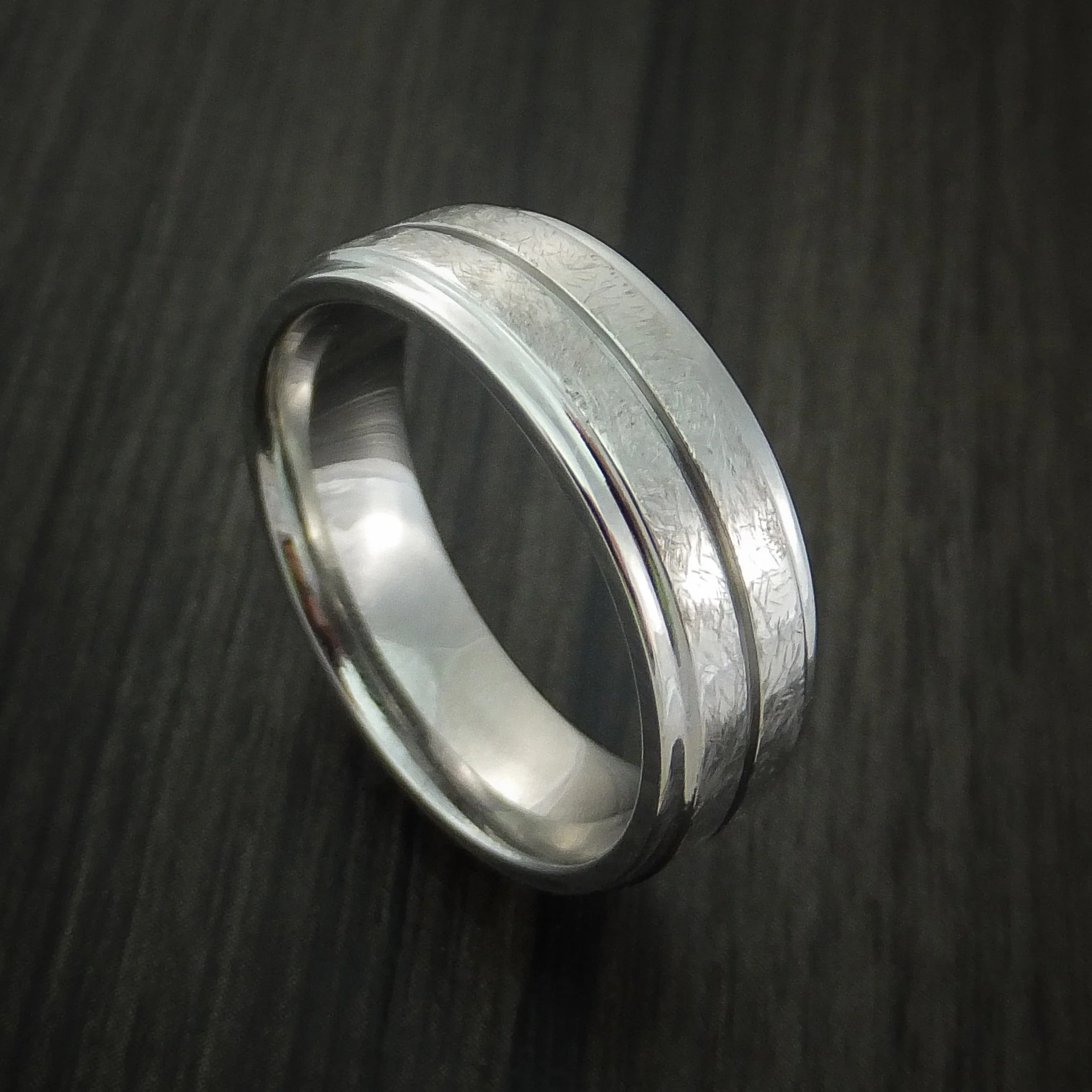 Cobalt Chrome Men's Ring Distressed Finish Band